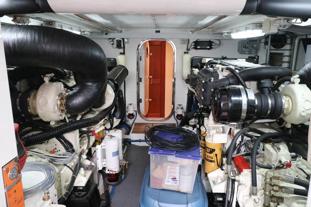 72 Grand Banks Aleutian engine room