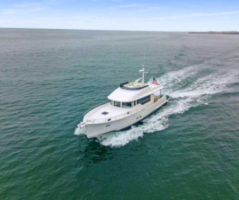 outback yacht cruising through waters
