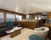 80 offshore pilothouse living area