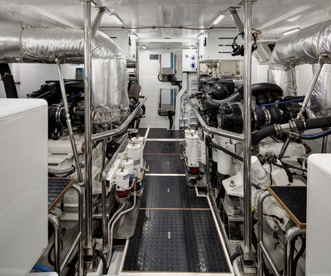offshore yacht engine room