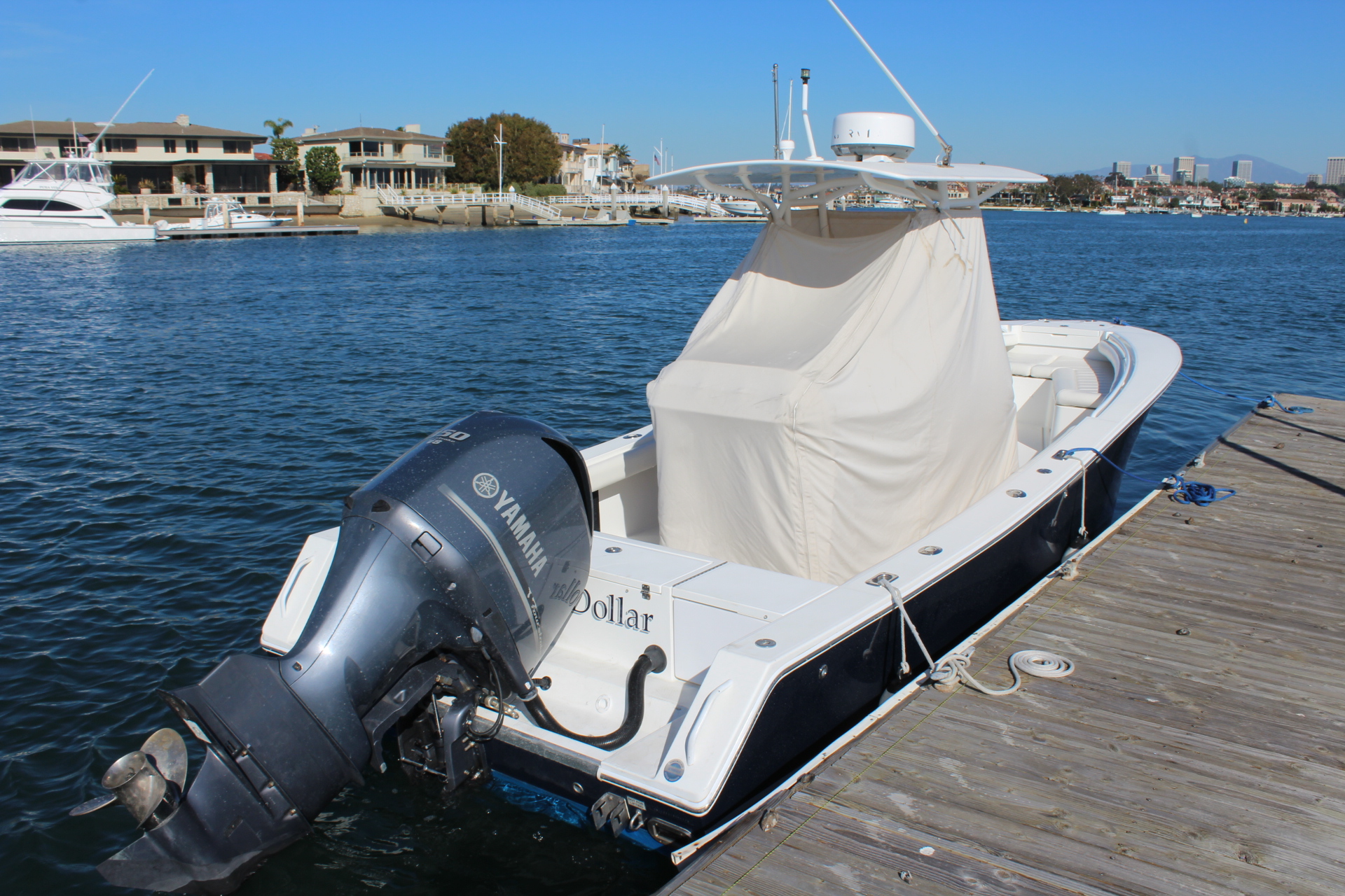 24 Regulator at dock with cover